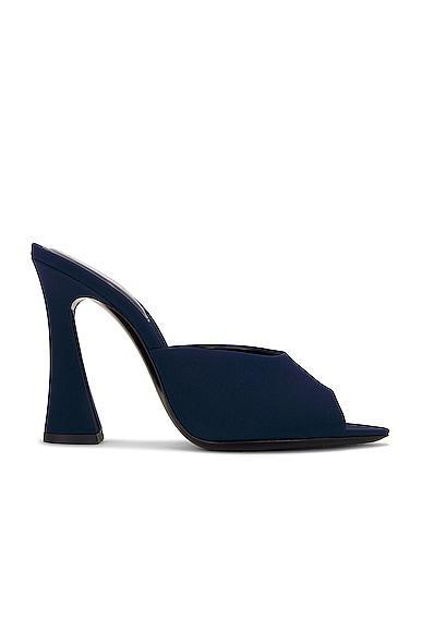 Saint Laurent Suite Mule Sandal in Navy Product Image