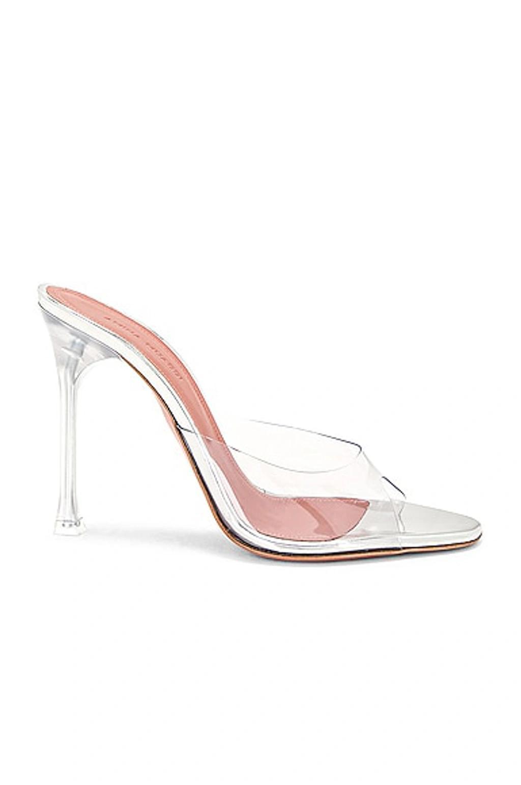 AMINA MUADDI Alexa Pvc Glass Slipper Mule in Transparent - Neutral. Size 38.5 (also in ). Product Image