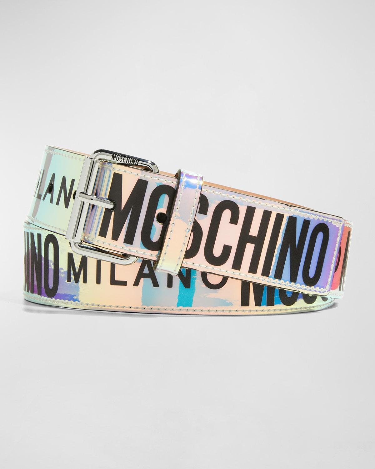 Mens Iridescent Logo Belt Product Image