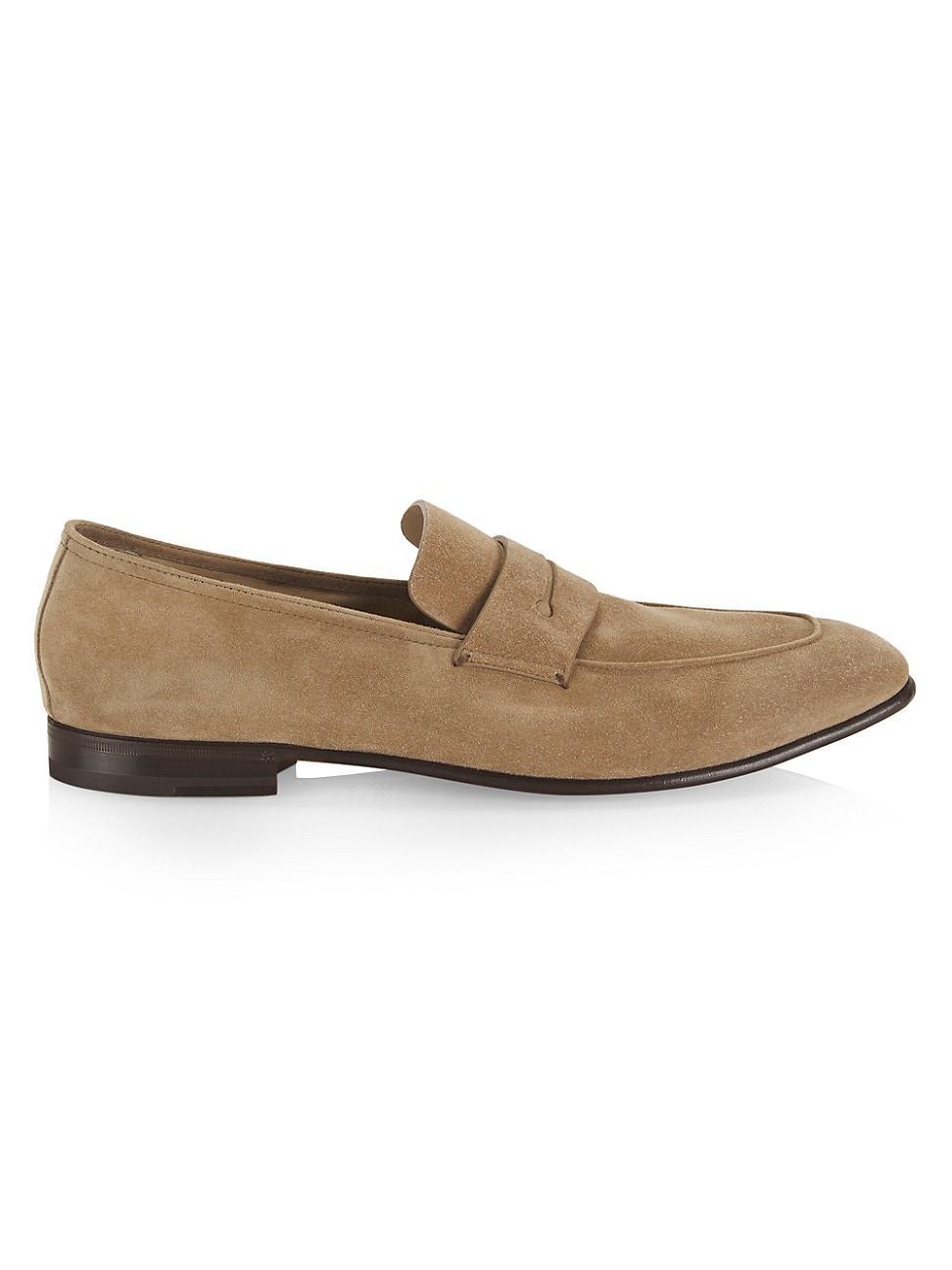 Mens Suede Penny Loafers Product Image