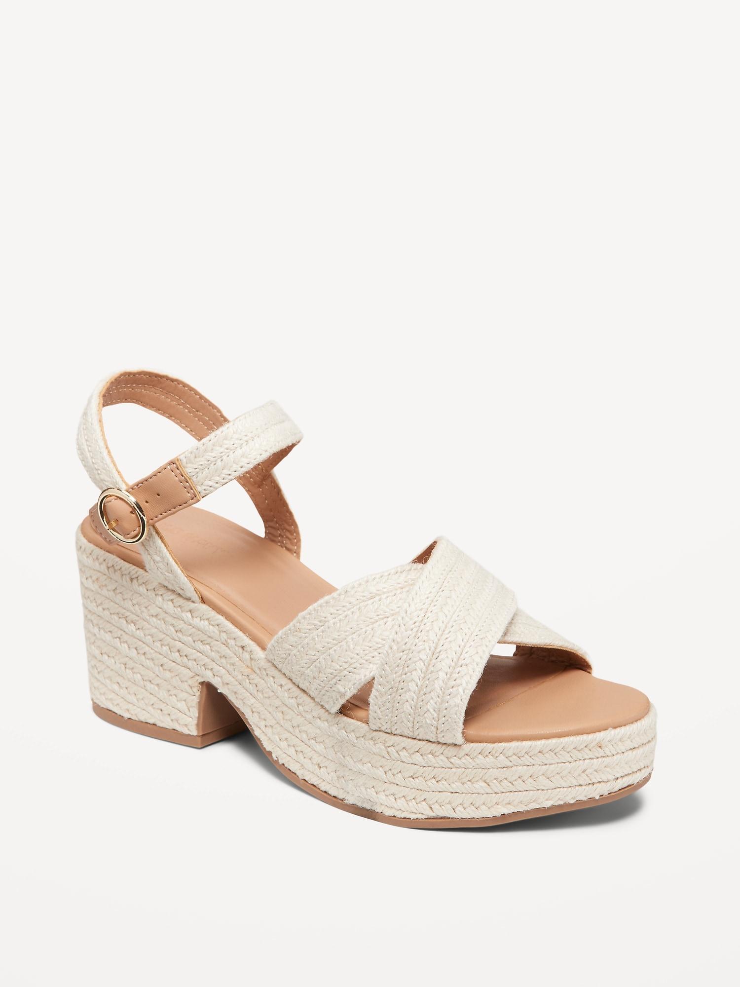 Espadrille Cross-Strap Platform Sandals for Women Product Image