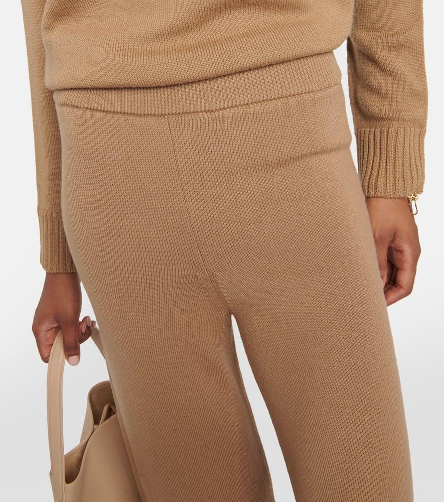 MAX MARA Leisure Visione Virgin Wool Pants In Beige Product Image