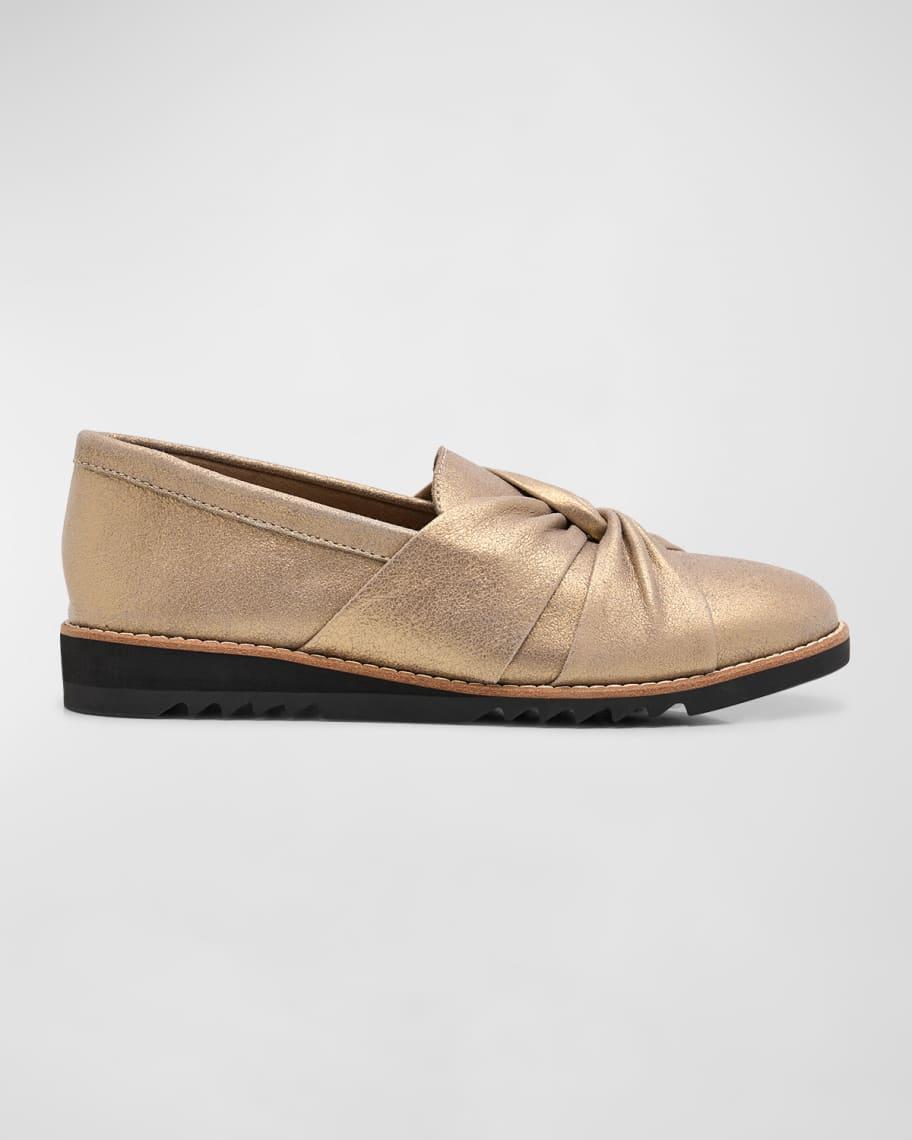 Eena Metallic Suede Twist Slip-On Loafers product image