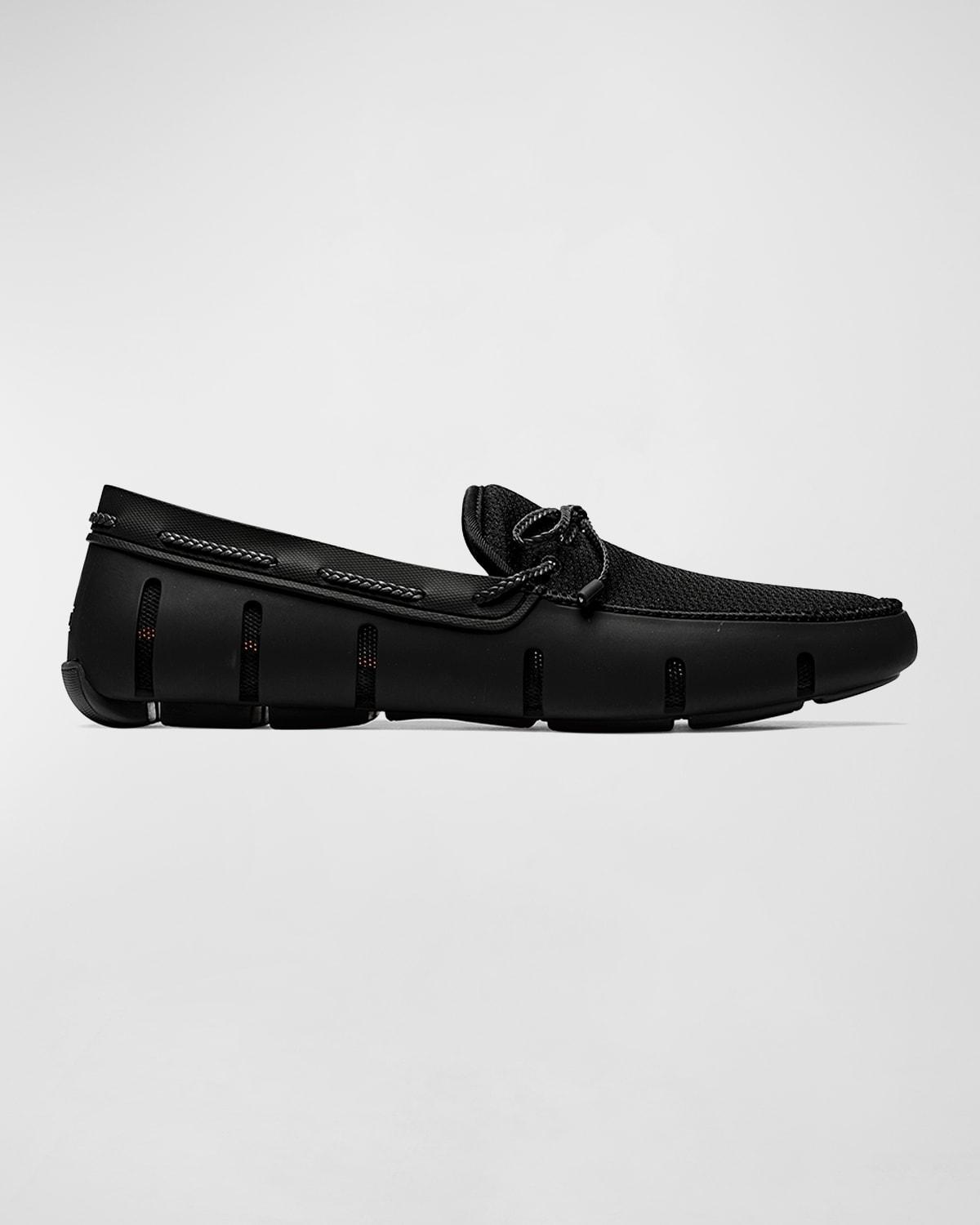 Men's Braided-Lace Mesh/Rubber Driver Loafers Product Image