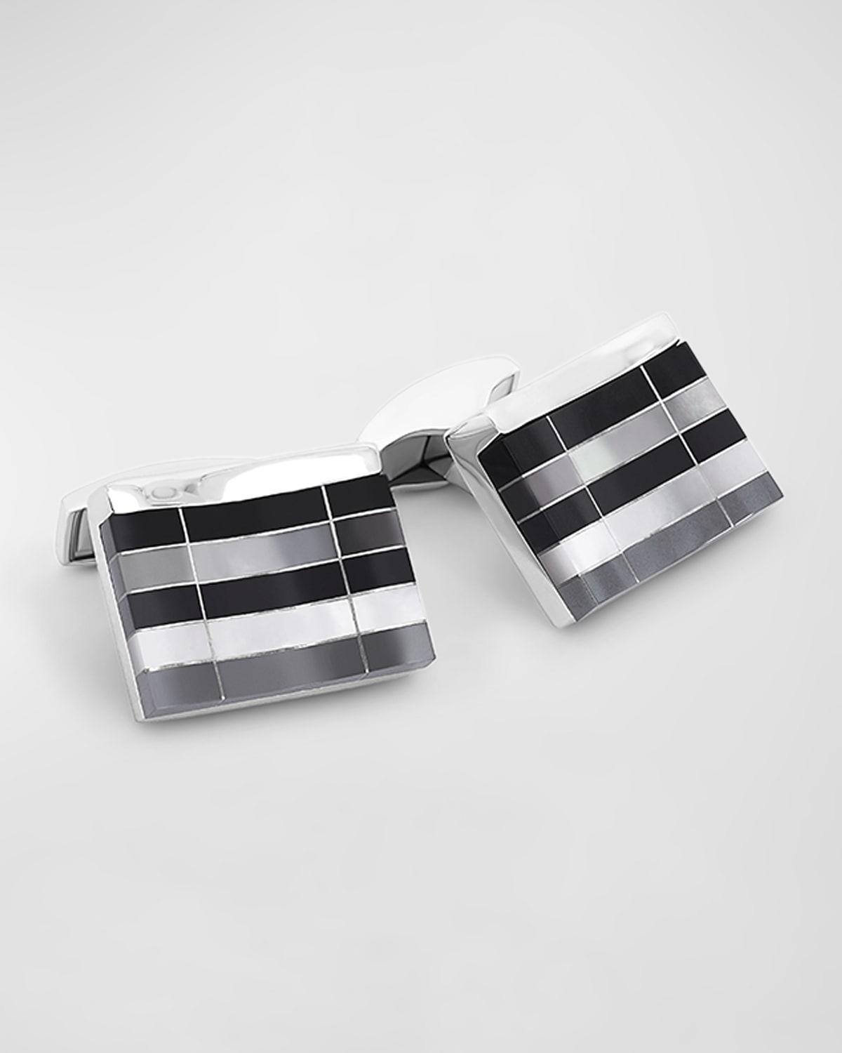 Mens Mosaic City Line Rectangle Cufflinks Product Image