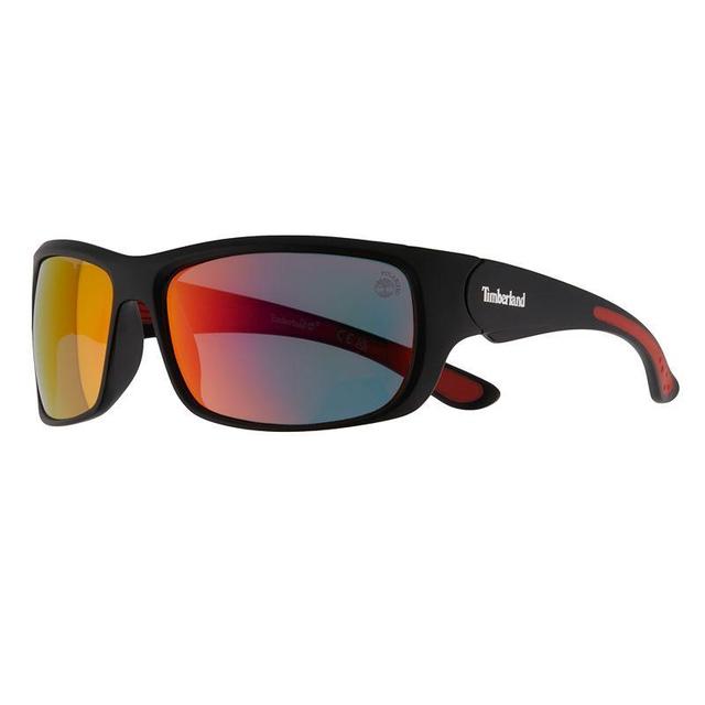 Mens Timberland 64 mm Polarized Sport Wrap Frame Sunglasses Product Image