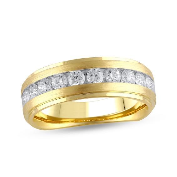 Men's 1 CT. T.w. Diamond Ten Stone Wedding Band in 10K Gold Product Image