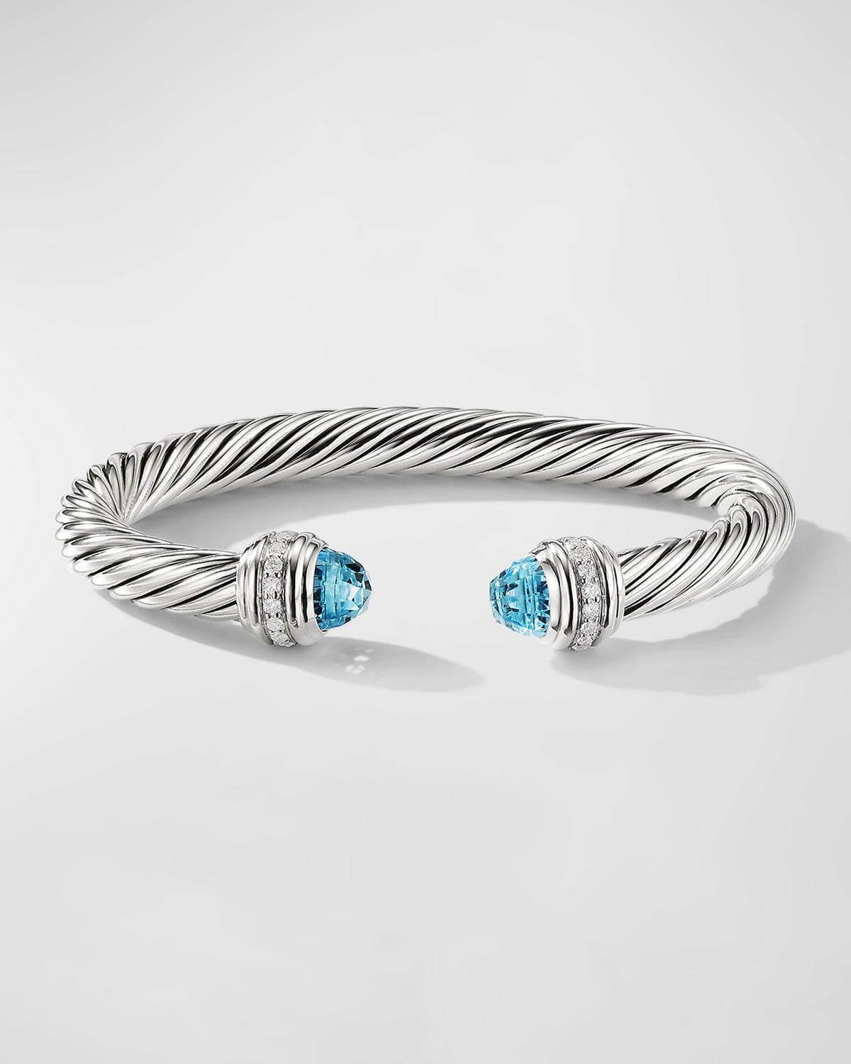 Womens Classic Cable Bracelet in Sterling Silver Product Image