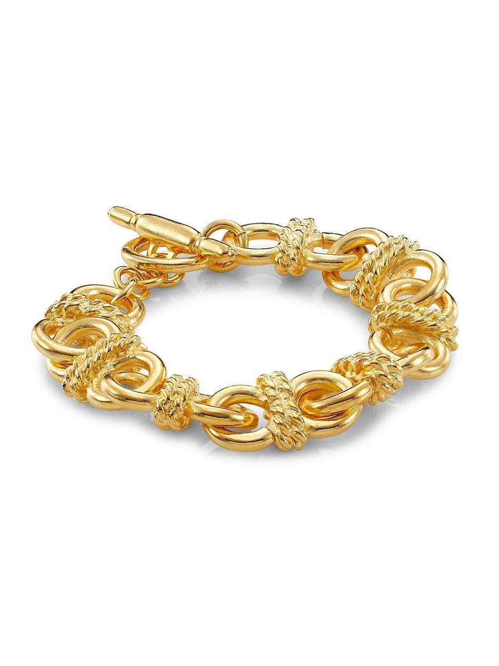 Womens 22K Goldplated Knotted Chain Bracelet Product Image