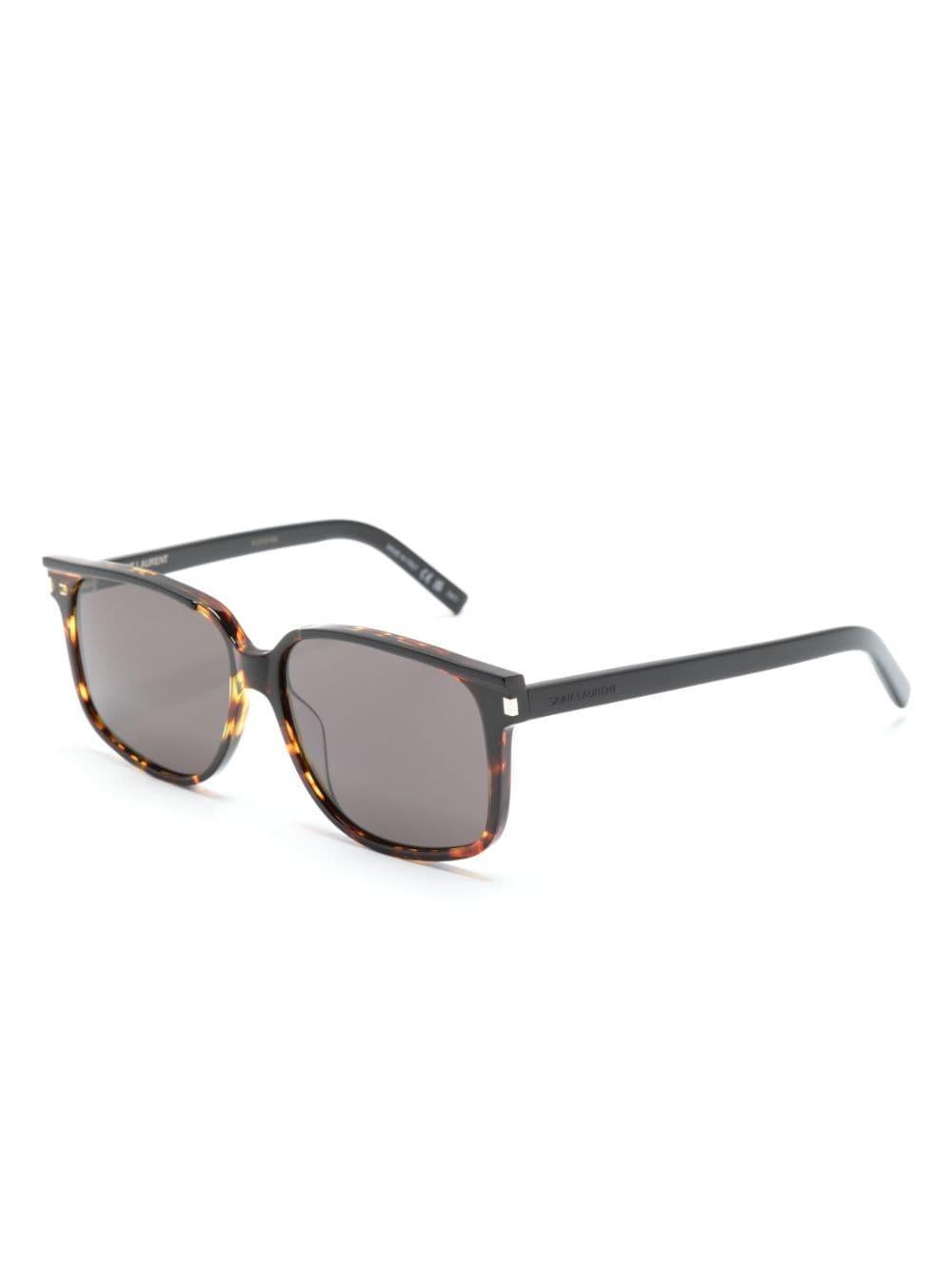 Tortoiseshell-effect Tinted Sunglasses In Braun Product Image