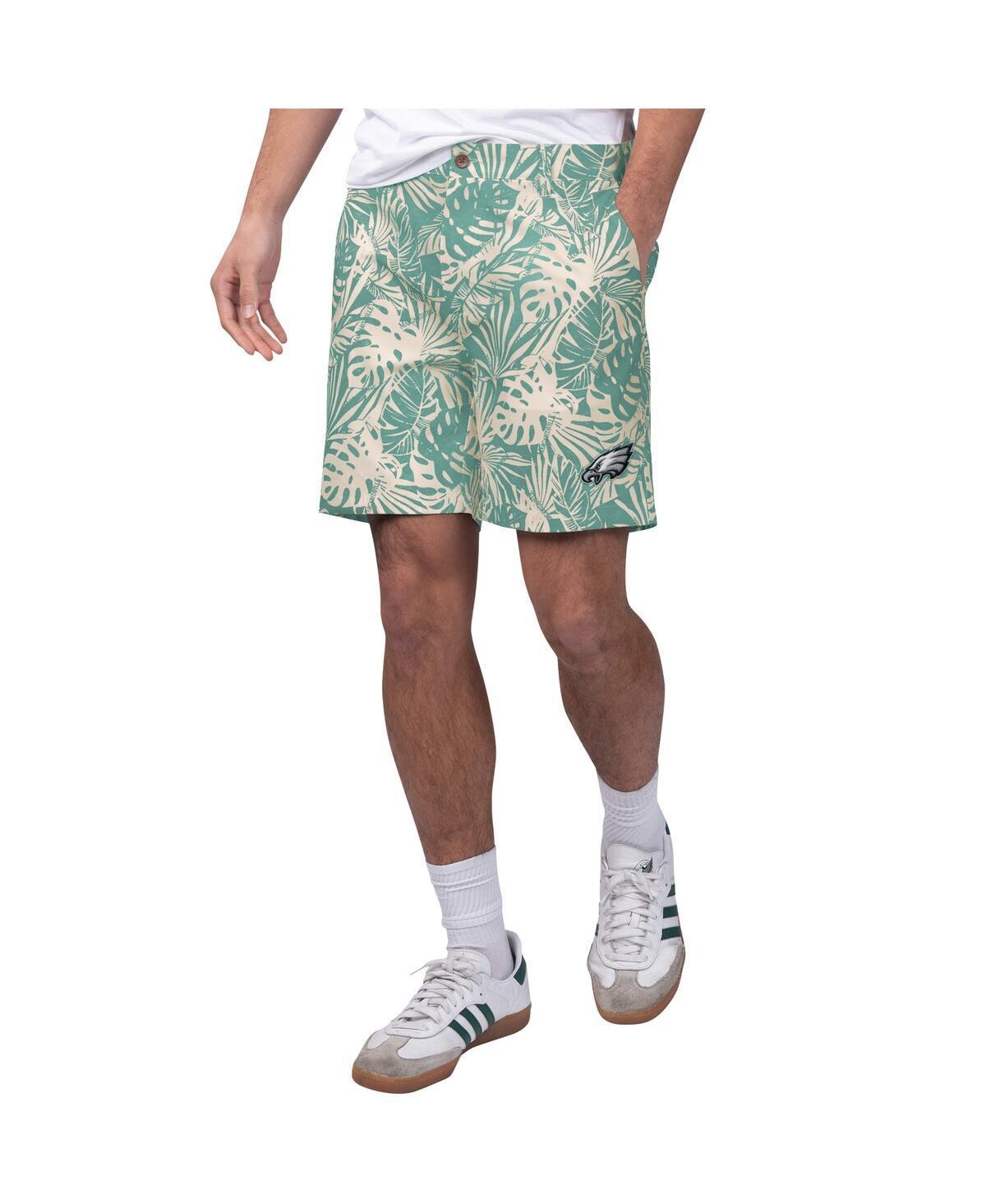 Mens Margaritaville Midnight Green Philadelphia Eagles Sandwashed Monstera Print Amphib Shorts product image