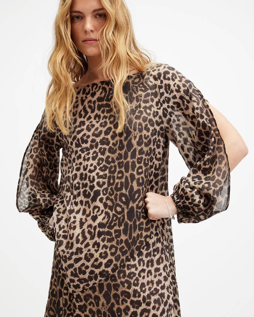 Jane Leopard Print Maxi Cover Up Dress Product Image