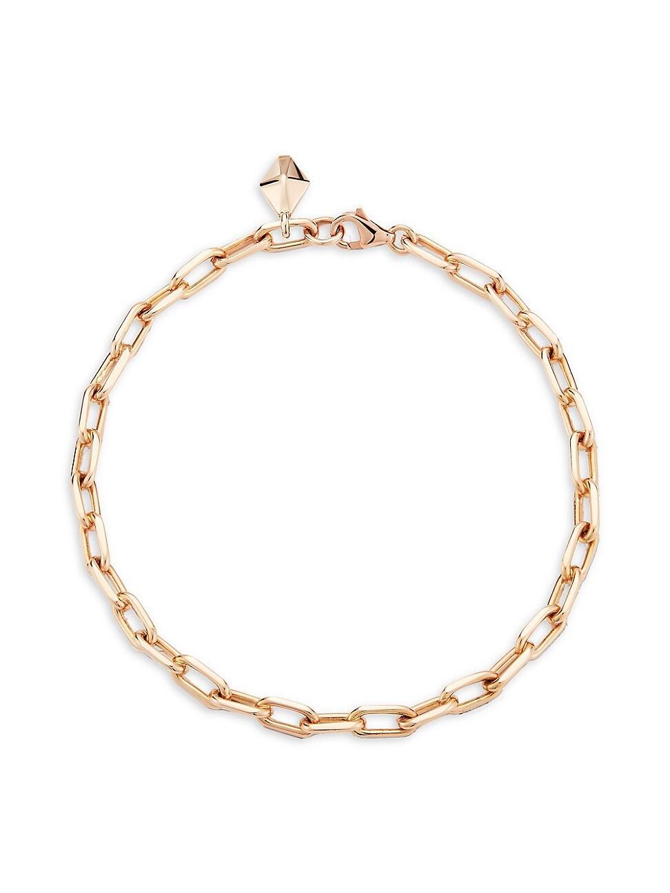 Womens Saxon 18K Rose Gold Chain Bracelet Product Image