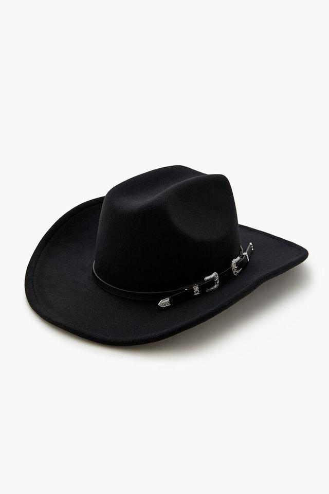 Dual Buckled-Trim Cowboy Hat | Forever 21 Product Image