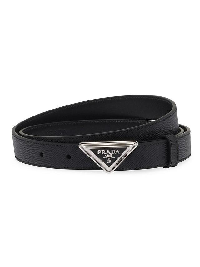 Womens Saffiano Leather Belt Product Image