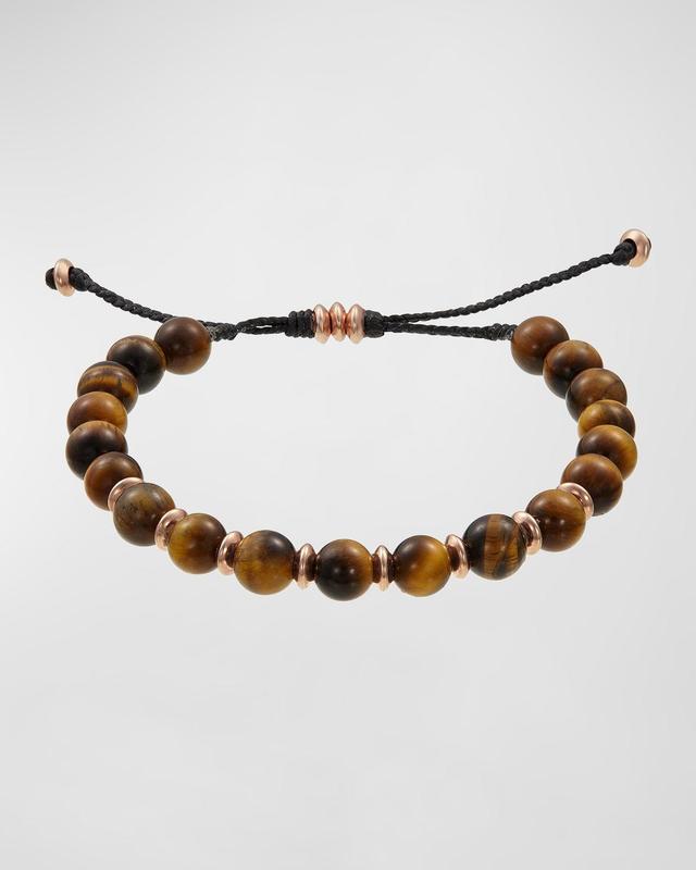 Men's Tiger's Eye Beaded Bracelet Product Image