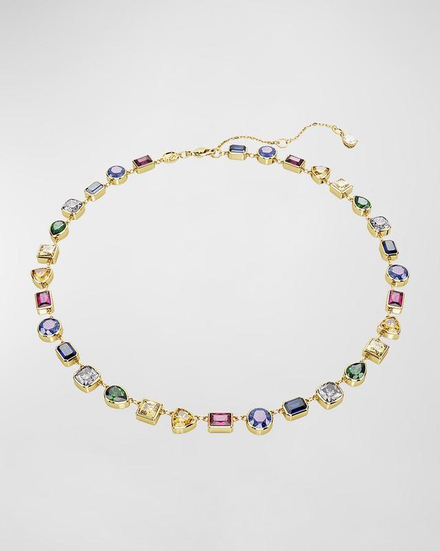 Swarovski Stilla Multicolor Mixed Cut Collar Necklace in Gold Tone, 14.96-17.72 Product Image