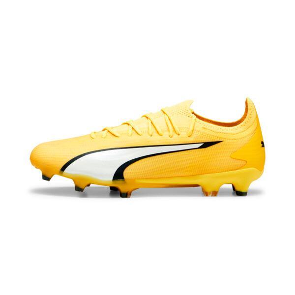 PUMA ULTRA ULTIMATE Firm Ground/Artificial Ground Men's Soccer Cleats Shoes in Yellow Blaze/White/Black Product Image