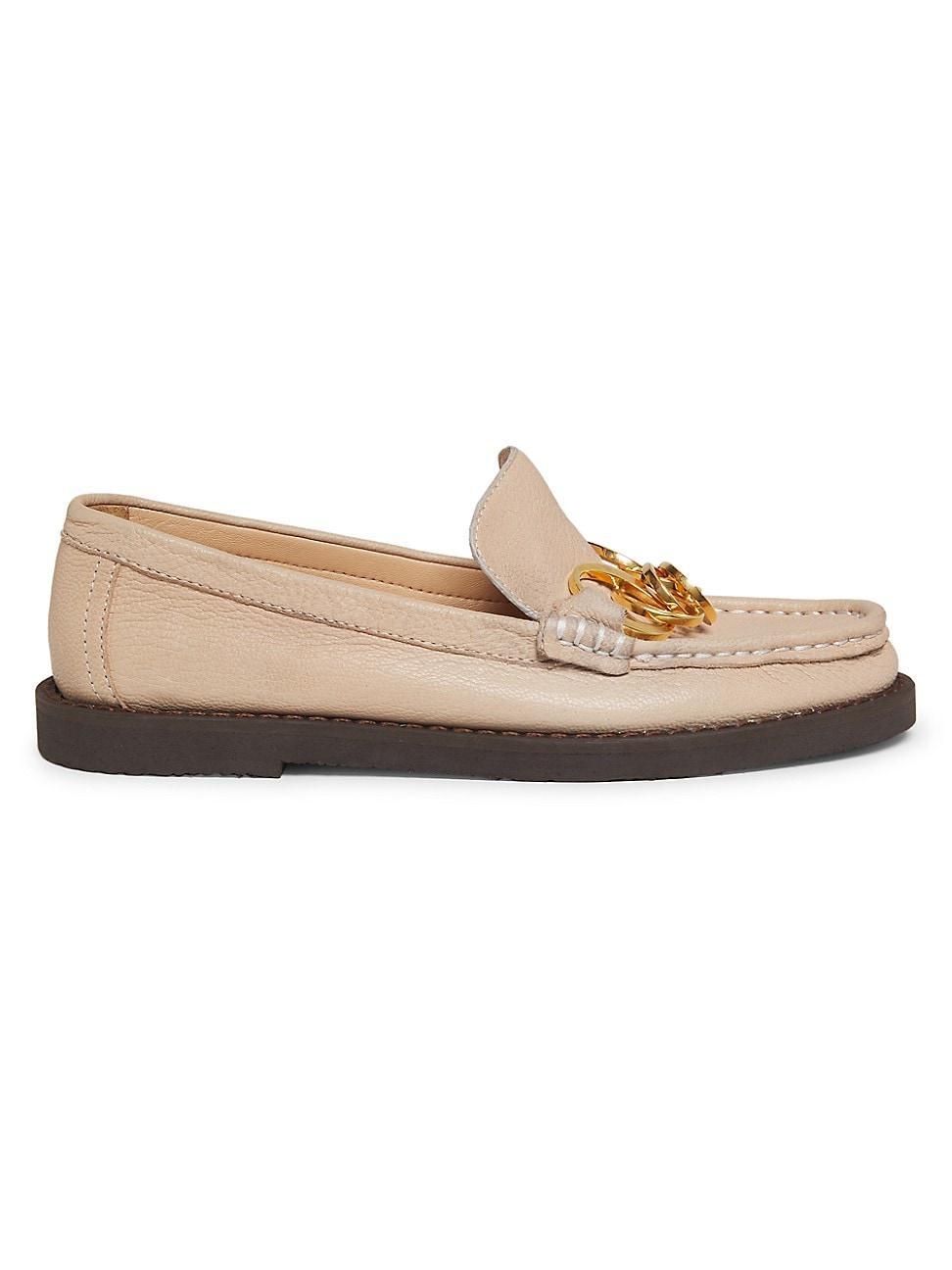 Womens Jane Leather Loafers Product Image