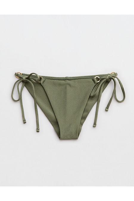 Aerie Shine Rib Cheekiest Tie Bikini Bottom Women's Product Image