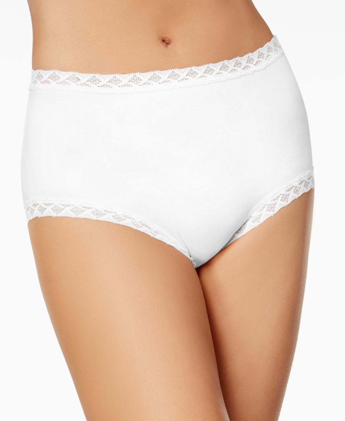 Natori Bliss Lace-Trim High Rise Cotton Brief 755058 Product Image