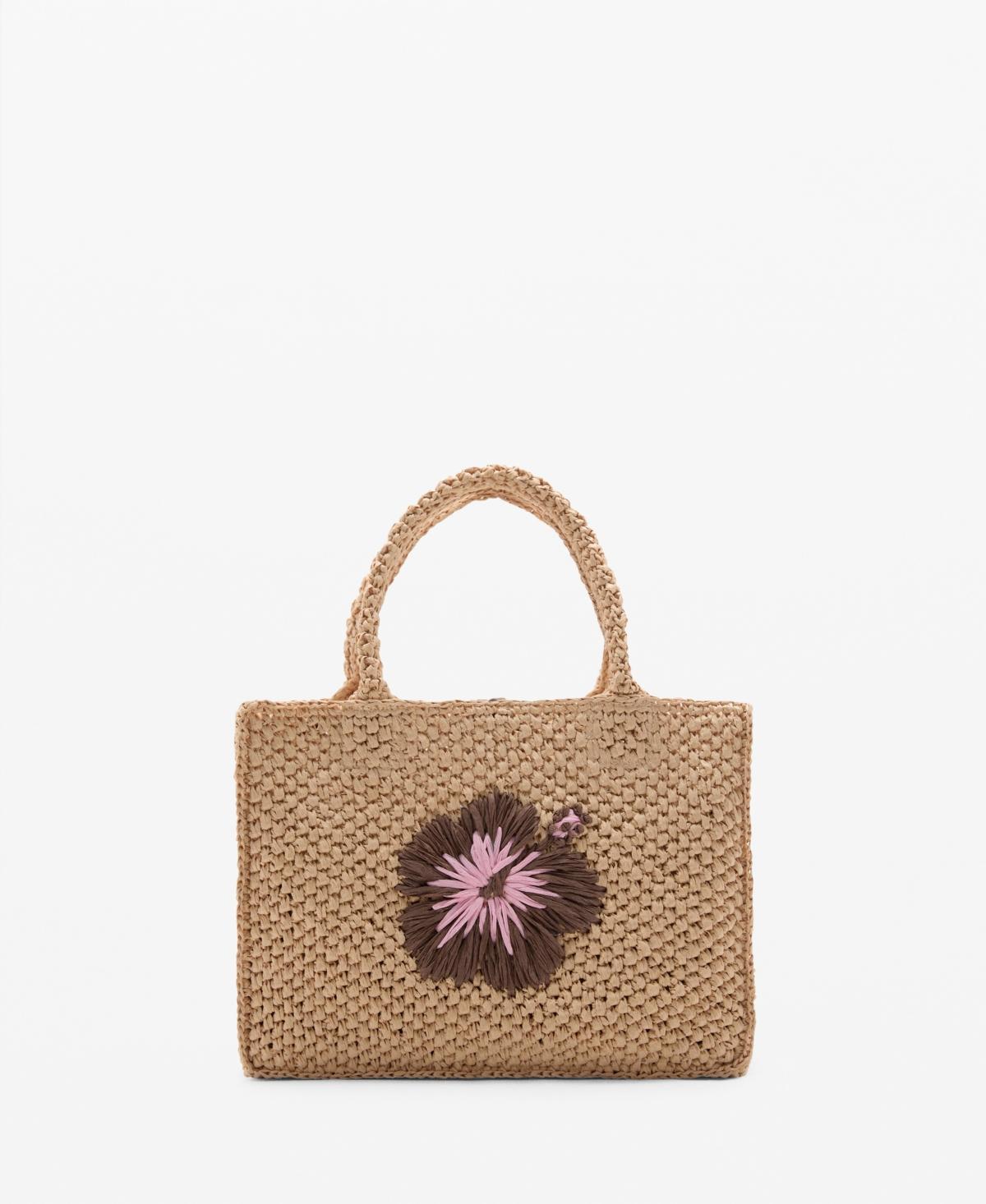 MANGO - Natural fiber handbag - One size - Women Product Image