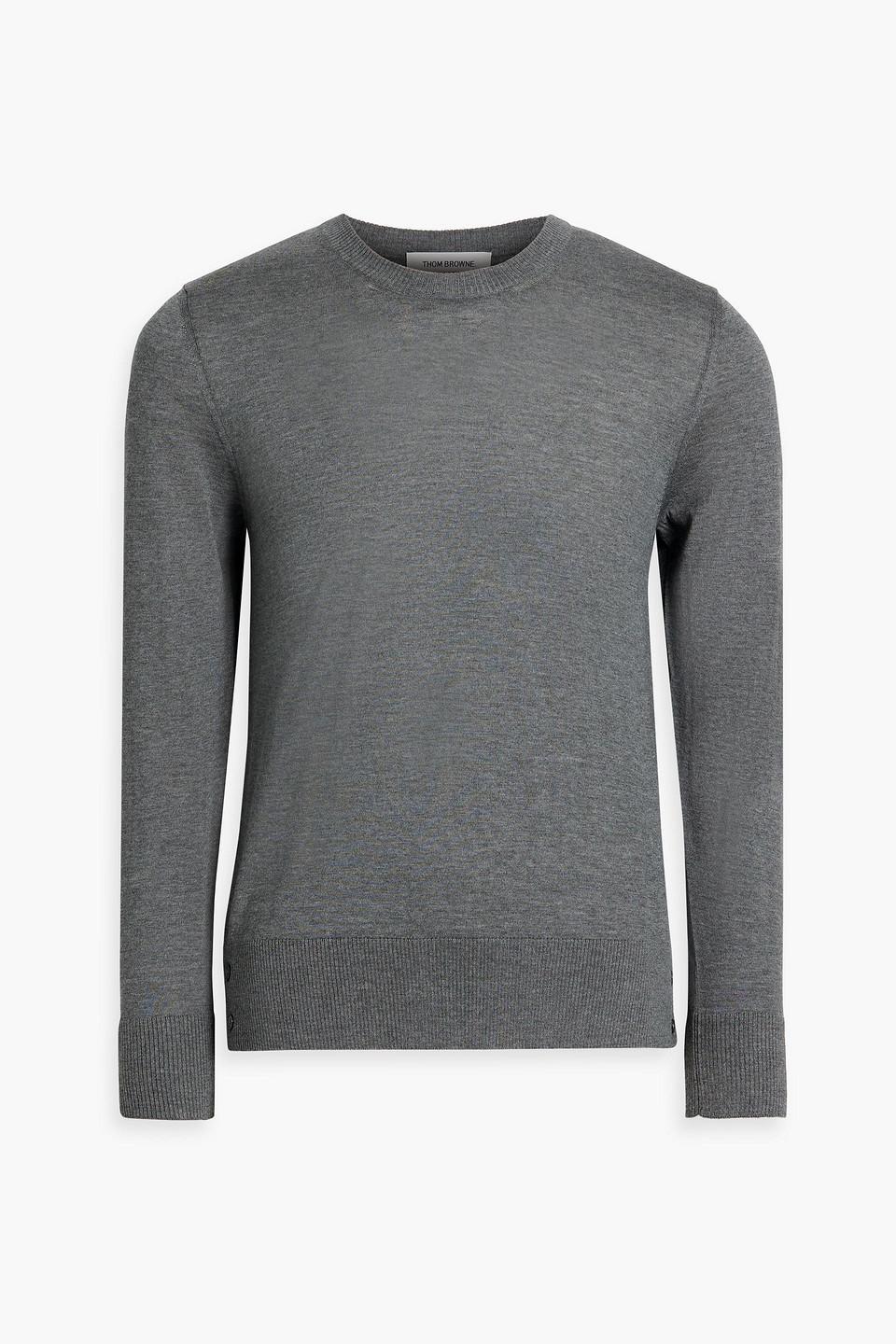 Striped Wool Sweater In Gray Product Image