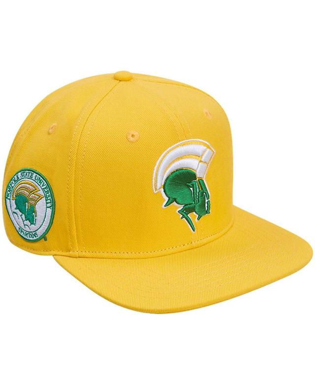 Mens Pro Standard Gold Norfolk State Spartans Evergreen Mascot Snapback Hat Product Image