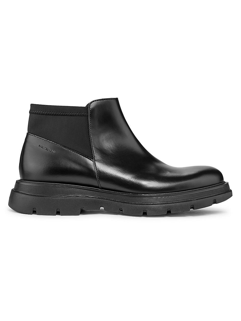 Mens Aiden Leather and Neoprene Chelsea Boots Product Image