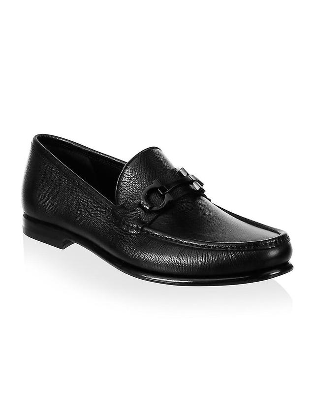 Mens Gancini Crown Bit Leather Loafers Product Image