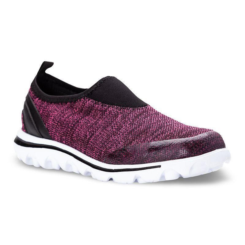 Propet TravelActiv Womens Slip-On Shoes Berry Grey Product Image