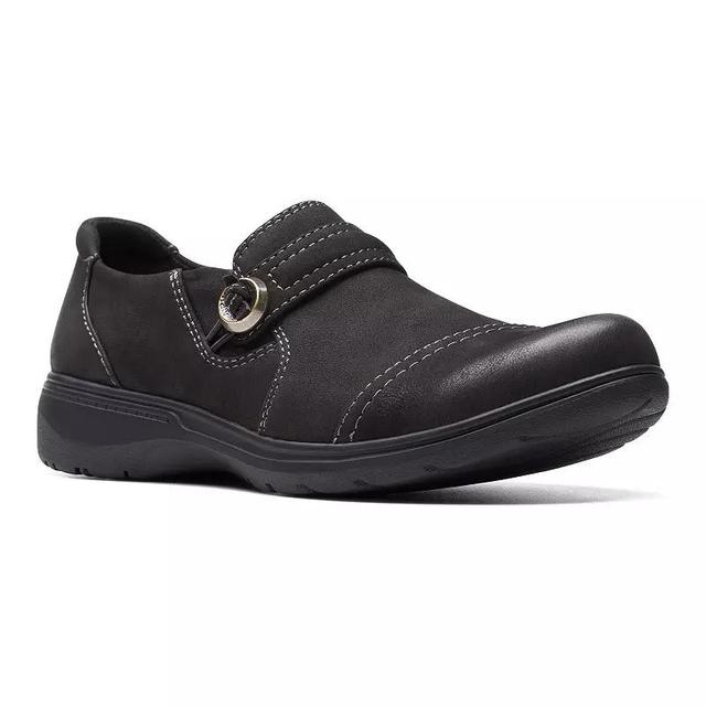 Clarks Carleigh Pearl Womens Nubuck Slip-On Shoes Product Image