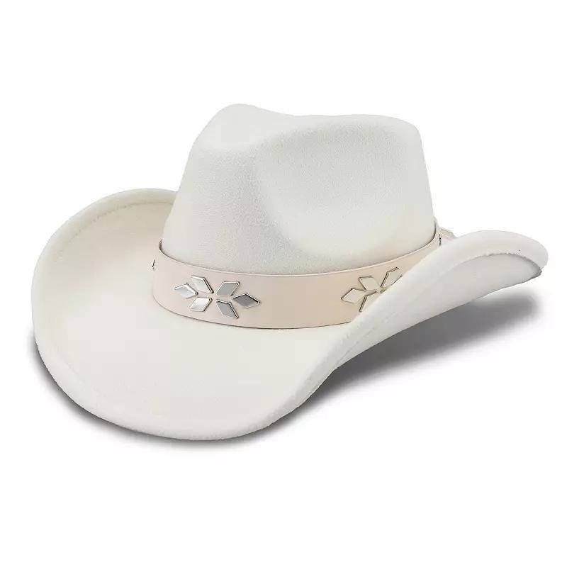 Womens JS Jessica Simpson Western Floral Felt Cowboy Hat product image