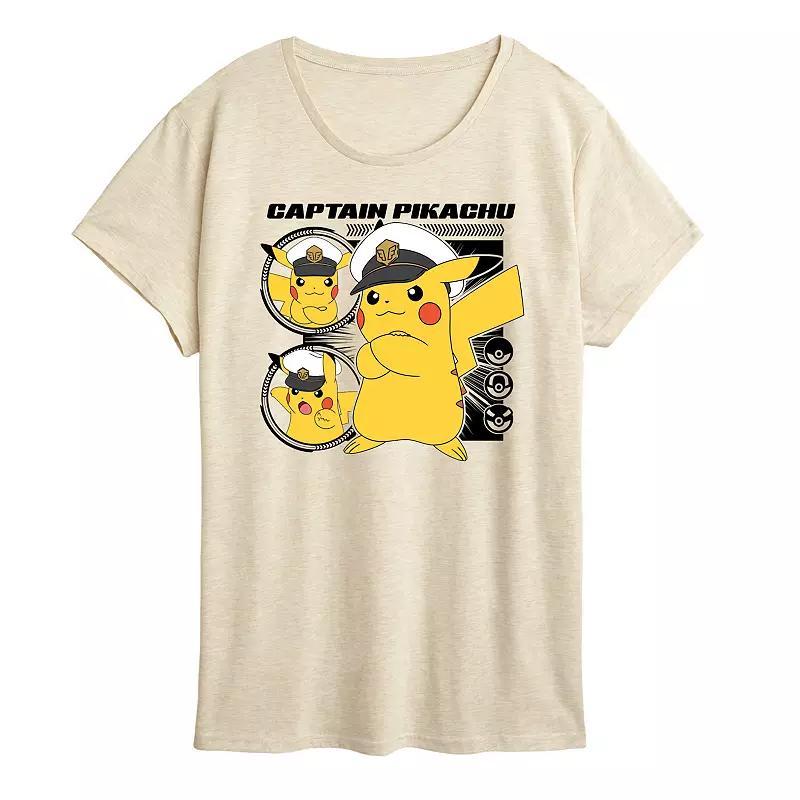 Womens Pokemon Captain Pikachu Graphic Tee Product Image