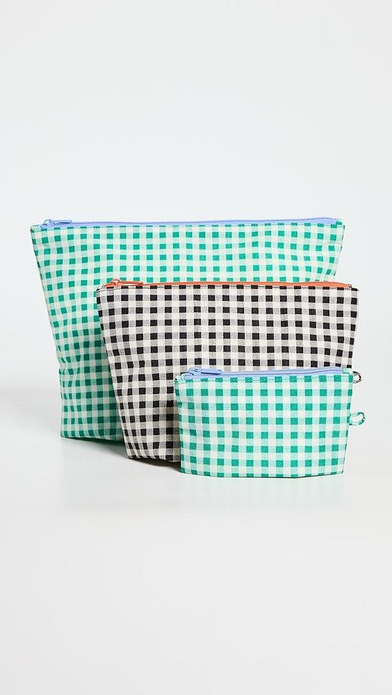 BAGGU Gingham Go Pouch Set | Shopbop Product Image