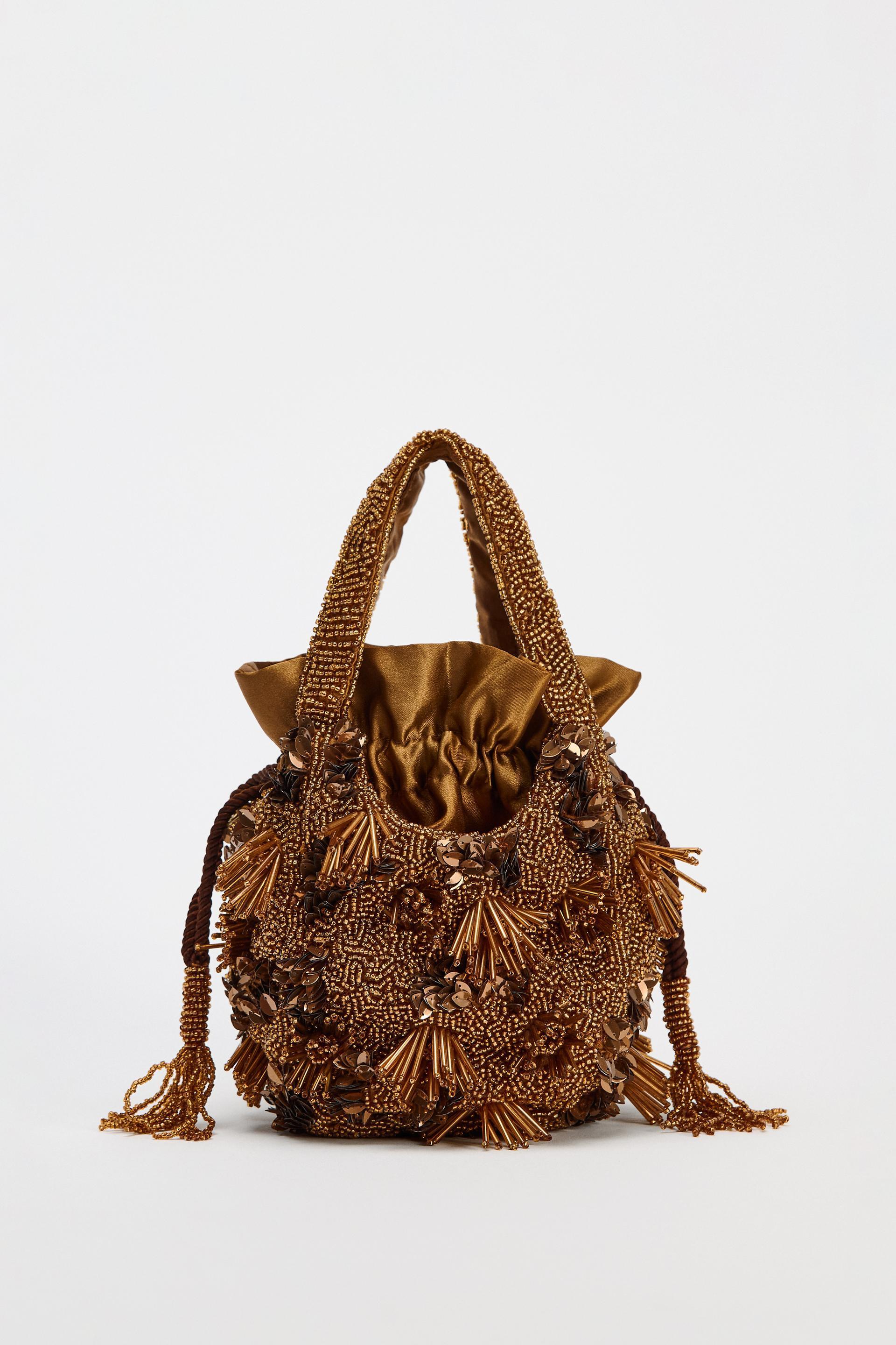 BEADED MINI BUCKET BAG Product Image