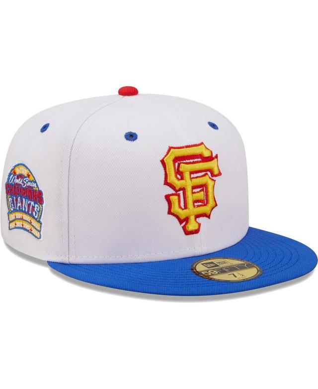 Mens New Era White San Francisco Giants 8-Time World Series Champions Cherry Lolli 59FIFTY Fitted Hat - White Product Image