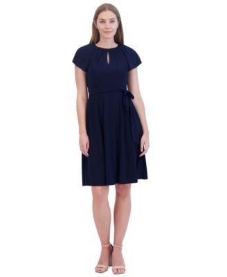 Petite Keyhole Fit & Flare Dress Product Image