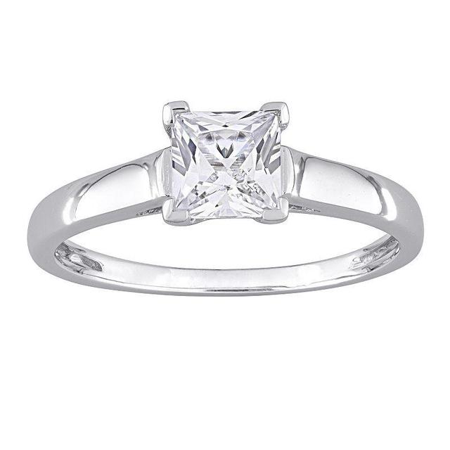 Stella Grace 10k White Gold Lab-Created White Sapphire Solitaire Ring, Womens Product Image