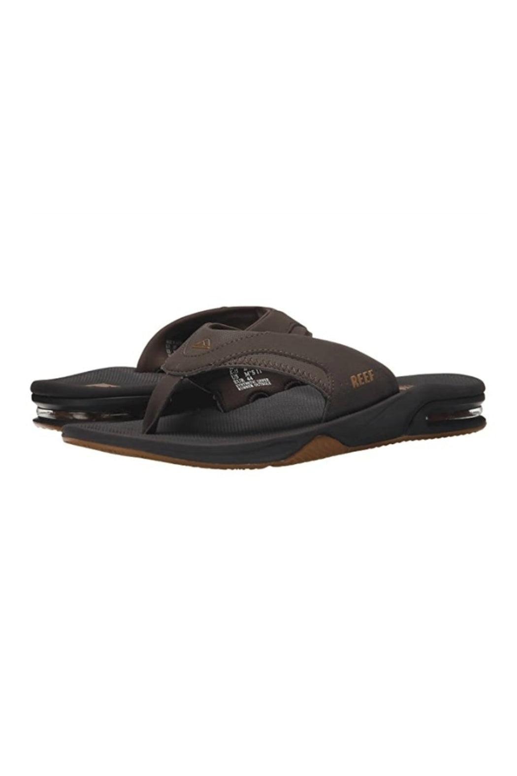 REEF FANNING MEN'S FLIPFLOP  IN BLACK Male Product Image