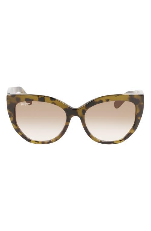 FERRAGAMO 56mm Gradient Cat Eye Sunglasses Product Image