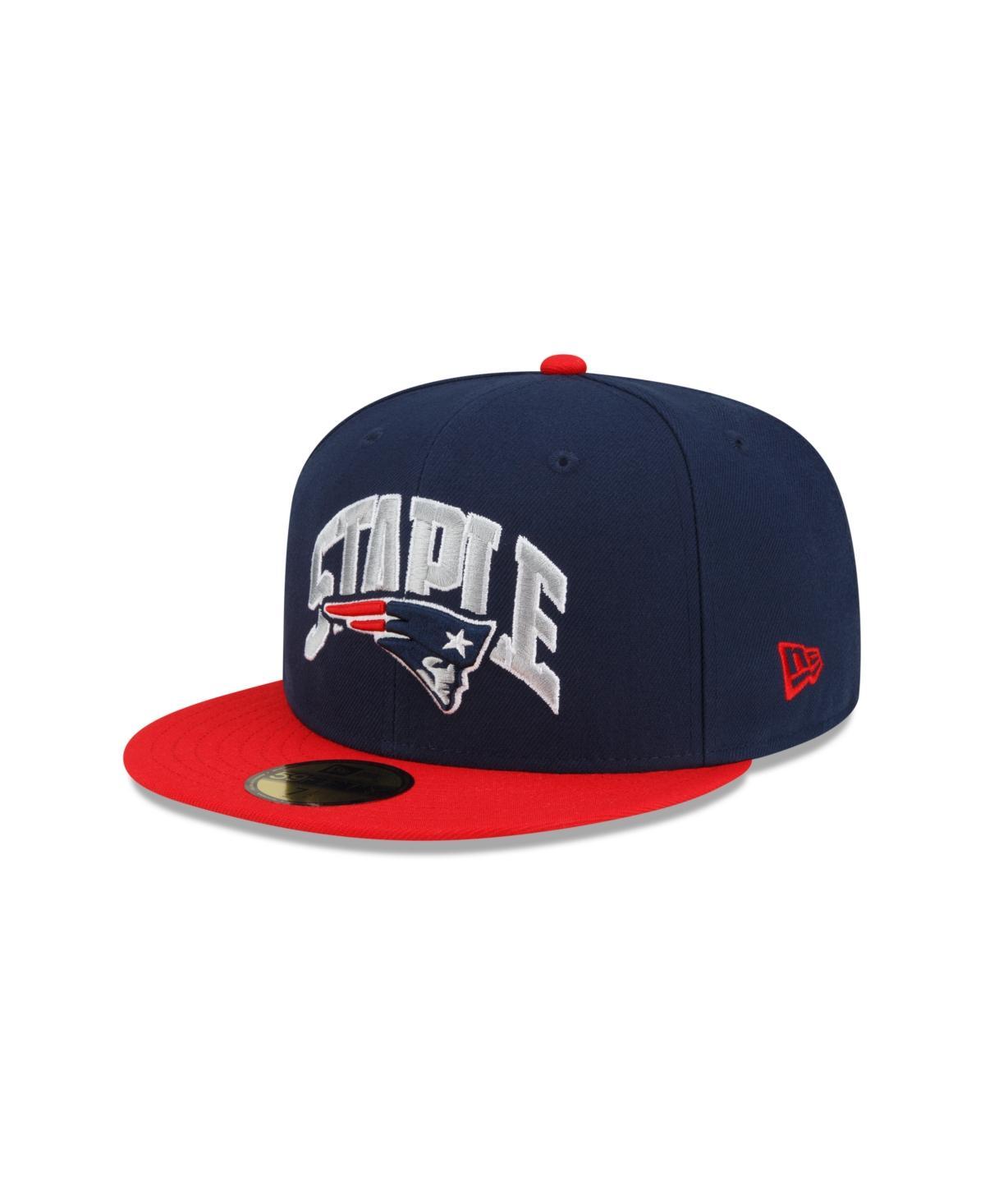 Mens New Era X Staple Navy New England Patriots Pigeon 59Fifty Fitted Hat - Navy Product Image