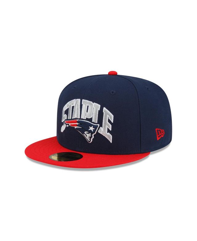 Mens New Era X Staple Navy New England Patriots Pigeon 59Fifty Fitted Hat - Navy Product Image