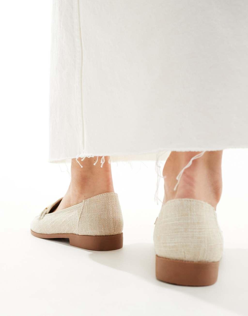 ASOS DESIGN Verity loafer flat shoes with trim Product Image