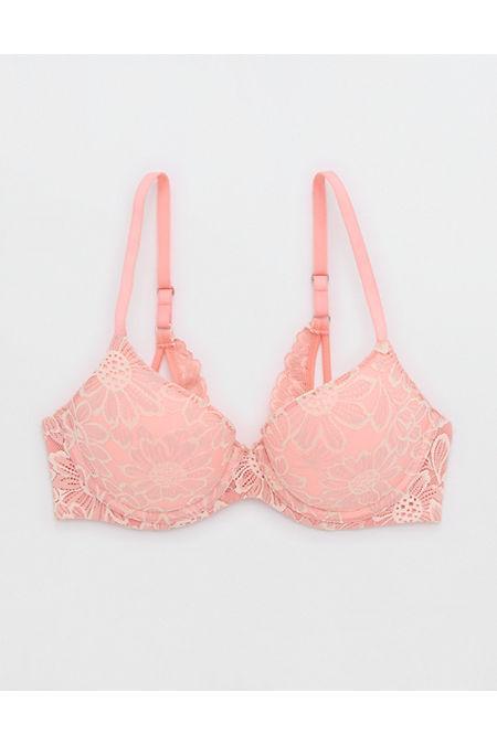 Sunnie Cross Dye Bloom Lace Demi Push Up Bra Women's Product Image