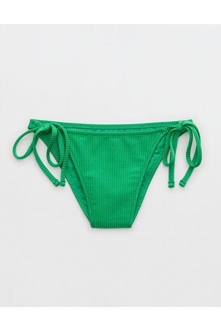 Aerie Shine Rib Cheekiest Tie Bikini Bottom Women's Product Image