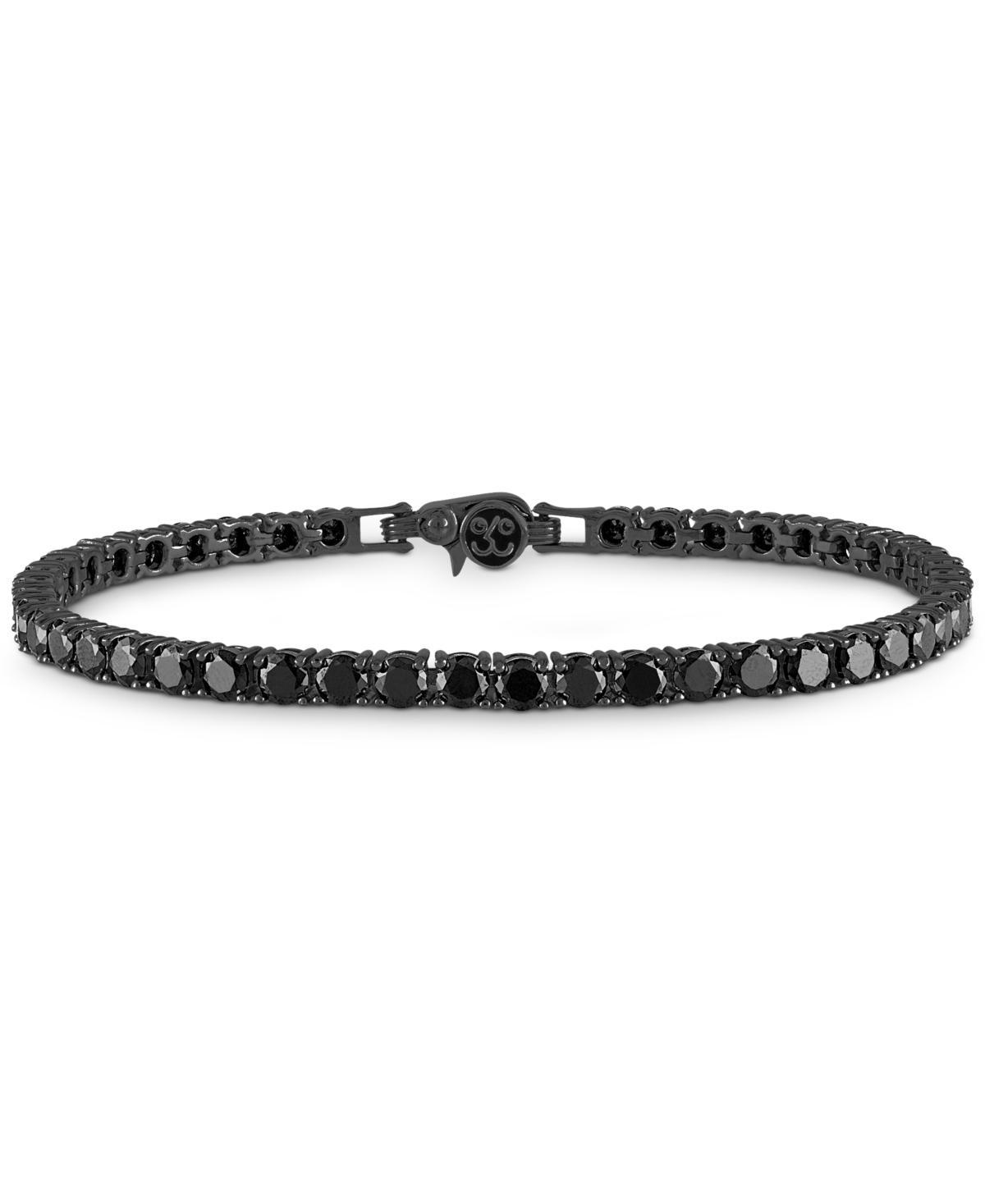 Esquire Black Ruthenium Plated Sterling Silver & Black Spinel Tennis Bracelet  - female - Size: one-size Product Image