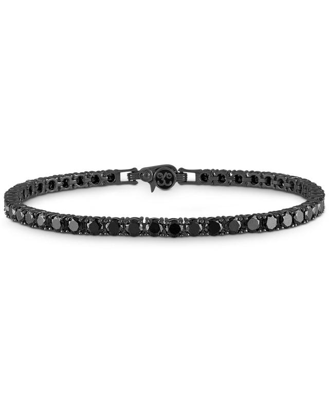 Esquire Black Ruthenium Plated Sterling Silver & Black Spinel Tennis Bracelet  - female - Size: one-size Product Image