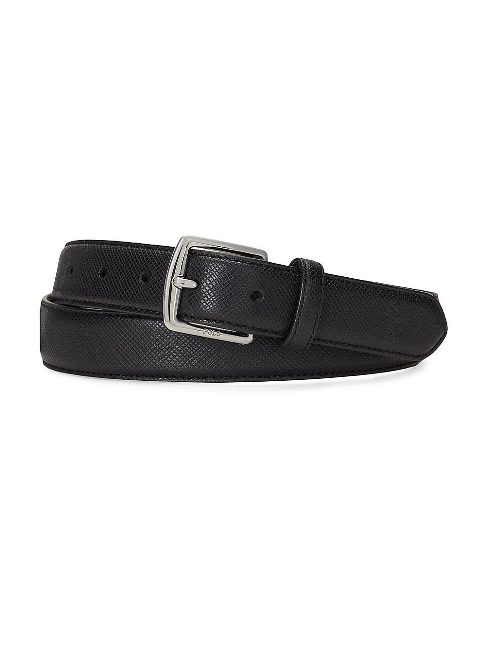 Mens Saffiano Leather Belt Product Image