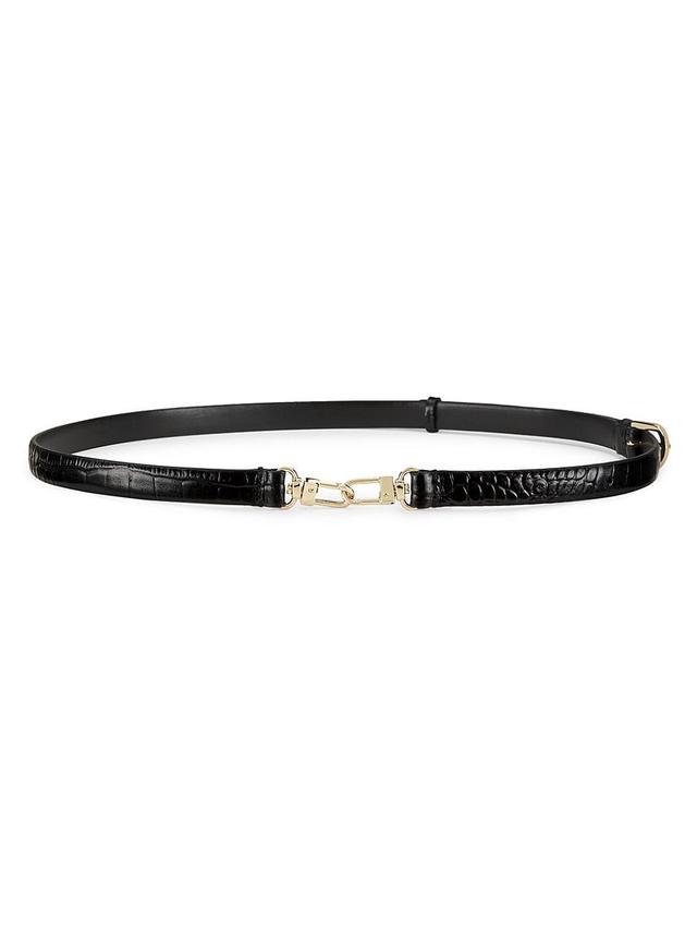 Womens Skinny Leather Belt Product Image